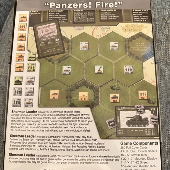 Sherman Leader (open, unpunched, cards sealed) Dan Verssen Games (DVG) - Picture 5 of 13